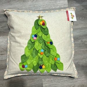 Cynthia Rowley Christmas tree pillow